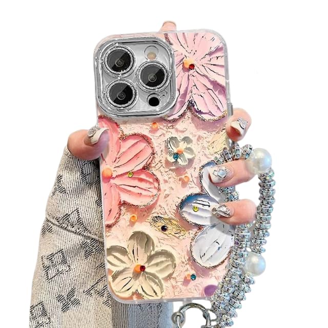 ZORBES® Diamond Flash Phone Case for 16 Pro Max, Colorful Flower Diamond Glossy Case with Shock Pink ZORBES® Diamond Flash Phone Case for 16 Pro Max, Colorful Flower Diamond Glossy Case with Shock Pink